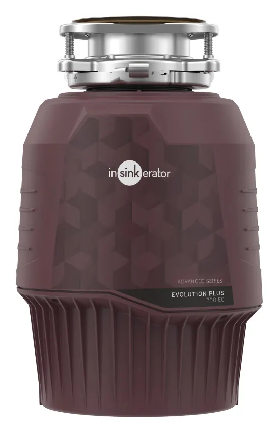 InSinkErator Evolution Plus 750 EC food waste disposer, front view.